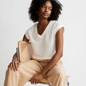 Madewell Knit Mesh Crop Tee